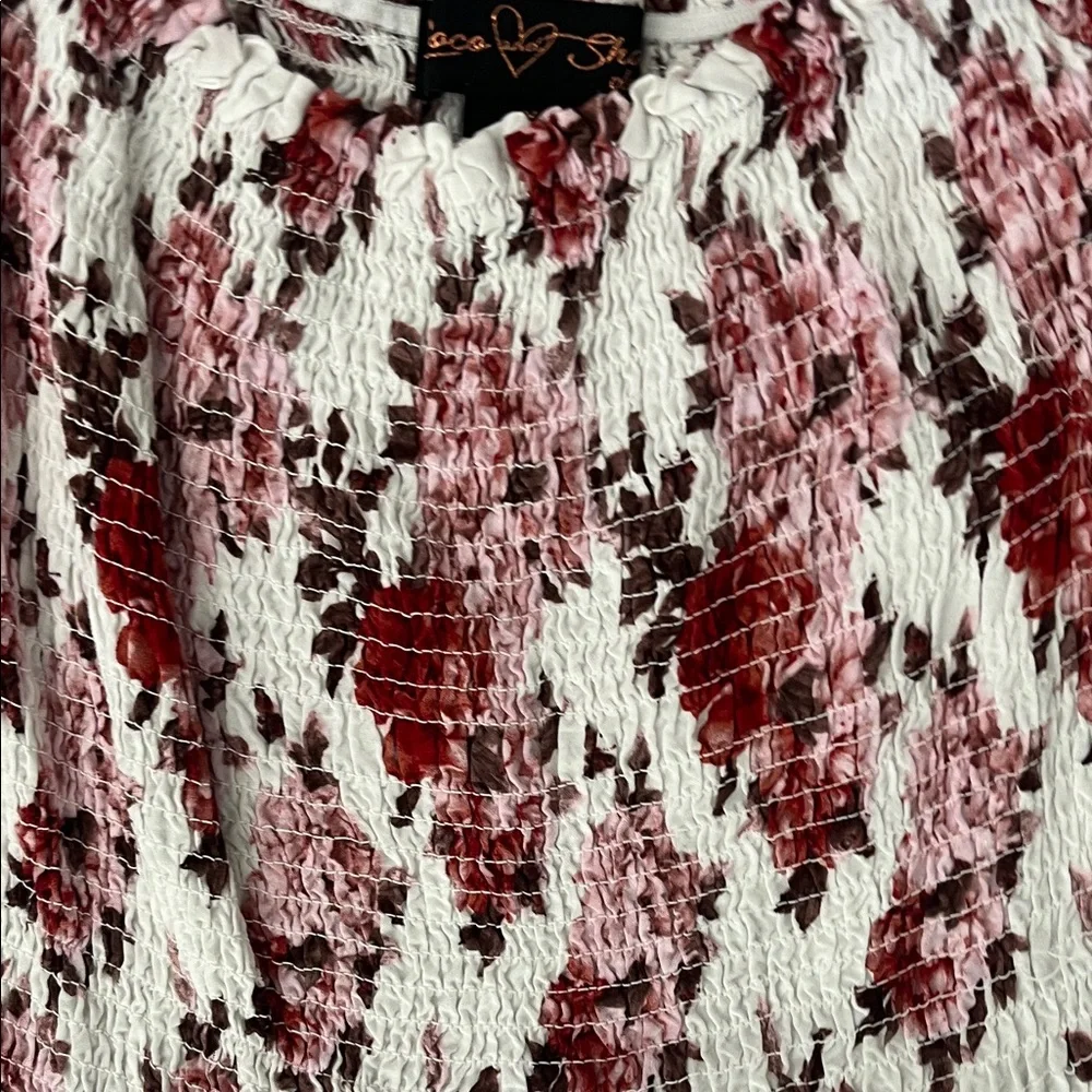 Elegant Floral Maxi Dress in Pink and Red - Picture 4 of 5